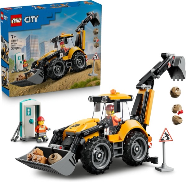 Jouet pour développer la motricité fine : le tractopelle LEGO City, nouveauté Amazon