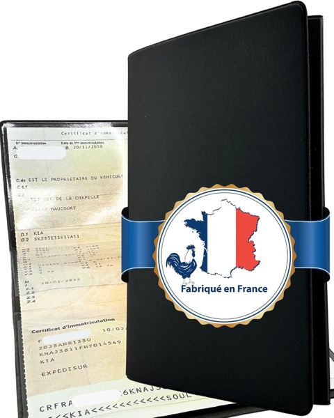 Protéger sa carte grise de l'usure : étui 3 volets fabriqué en France, nouveauté Amazon