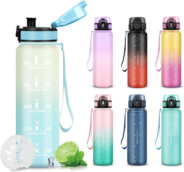 Surveiller la quantité d'eau bue par jour : gourde graduée 500ml, nouveauté Amazon
