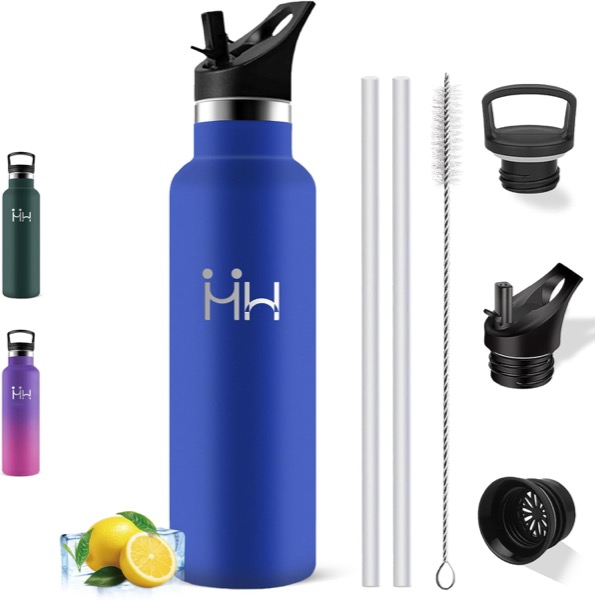 Boire assez d eau en randonnee : la gourde isotherme 1L a paille, nouveauté Amazon
