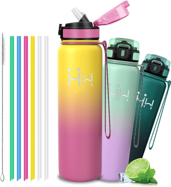 Garder son eau fraîche toute la journée : gourde isotherme 1L en inox, nouveauté Amazon